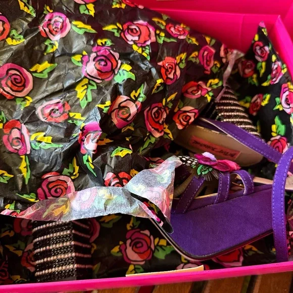 Betsey Johnson Purple Platform Shoes Vibrant Design - Picture 6 of 6